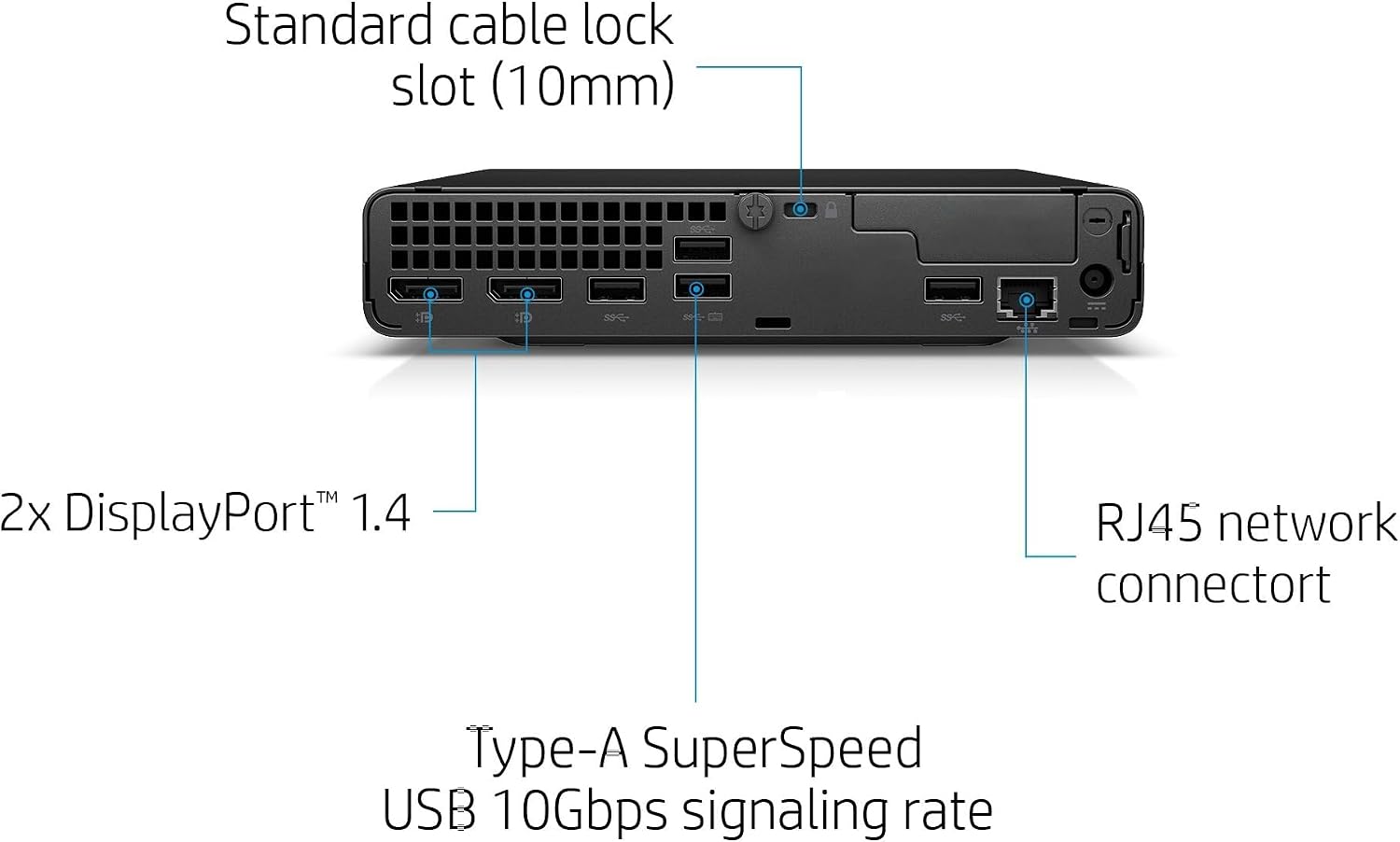 HP EliteDesk 800 G6 Mini Desktop Business Computer, Core i5-10500T Processor, 16GB RAM, 1TB PCIe SSD, RJ-45, Displayport, SUB KB & Mouse, Wi-Fi, BT, Windows 11 Pro (Renewed) - Image 5