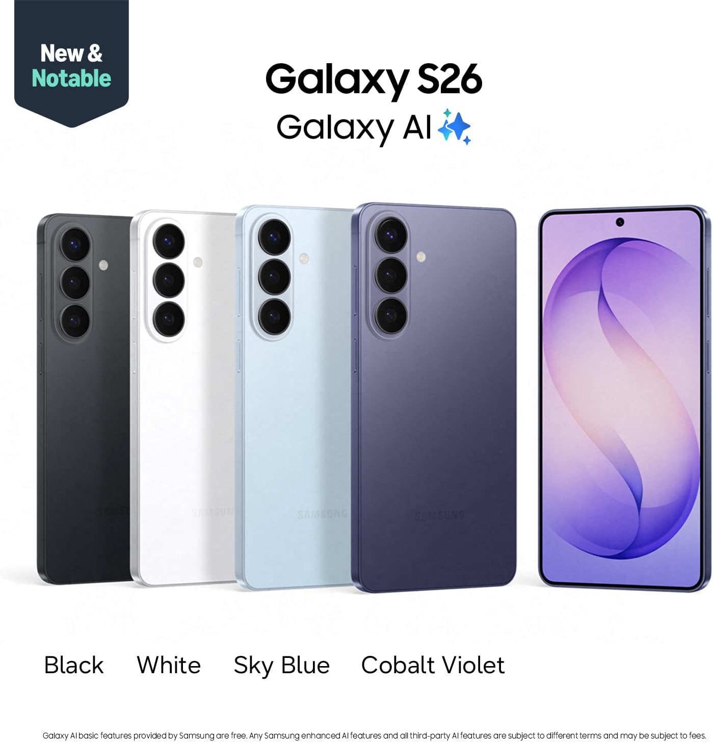 Samsung Galaxy S26, Unlocked Android Smartphone, 512GB, Powerful Processor, Galaxy AI, Immersive Viewing, Durable Battery, 2026, US 1 Year Warranty, Cobalt Violet - Image 2