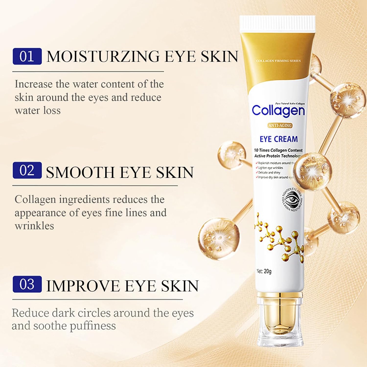 Collagen Skin Care Set, 6Pcs Face Care Sets for Older Women, Firming Skin, Shrink Pores, Smooth Wrinkles, Hydrating Skin Care Set Include Serum Face Cream Eye Cream Toner Cleanser Facial Mask1 - Image 7