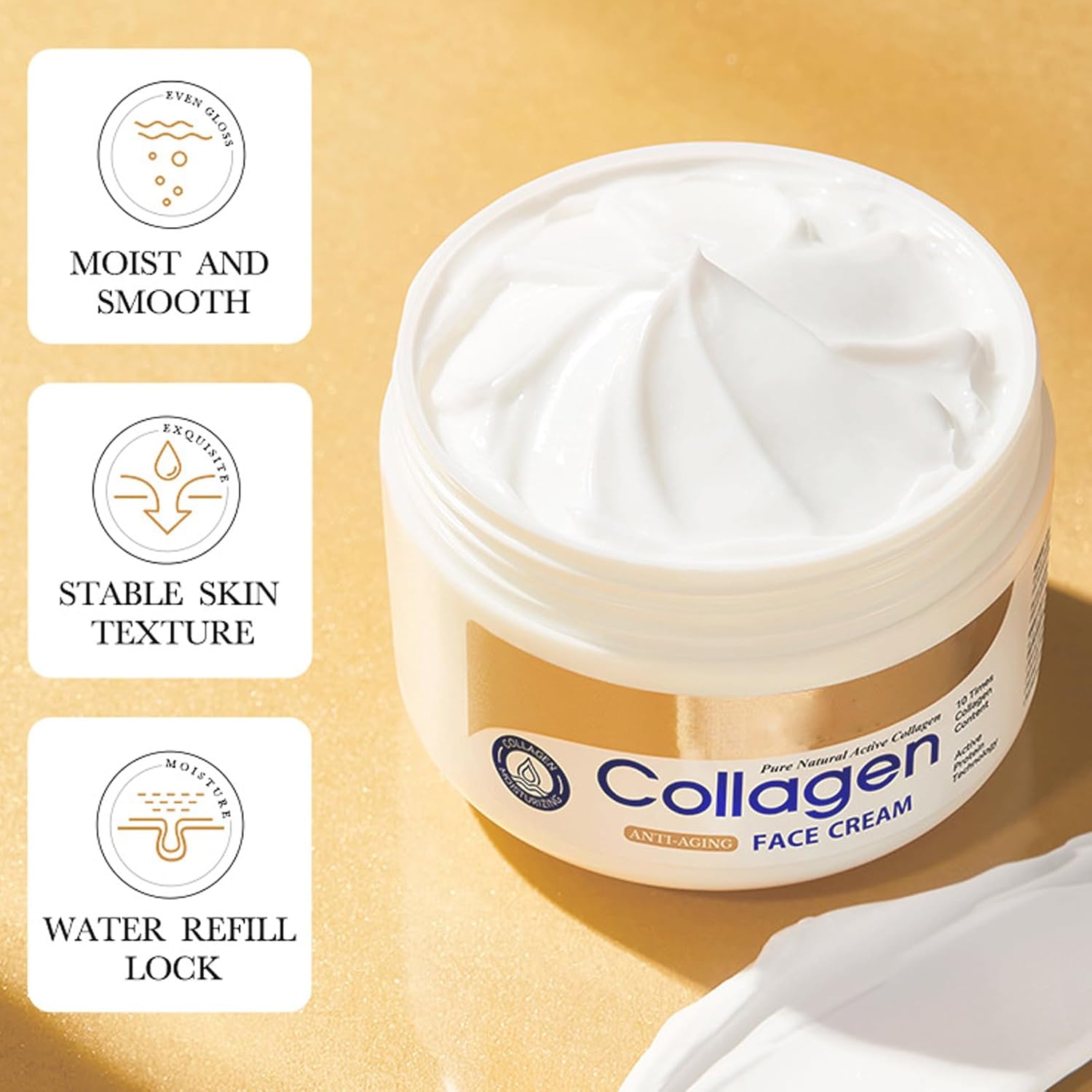 Collagen Skin Care Set, 6Pcs Face Care Sets for Older Women, Firming Skin, Shrink Pores, Smooth Wrinkles, Hydrating Skin Care Set Include Serum Face Cream Eye Cream Toner Cleanser Facial Mask1 - Image 5