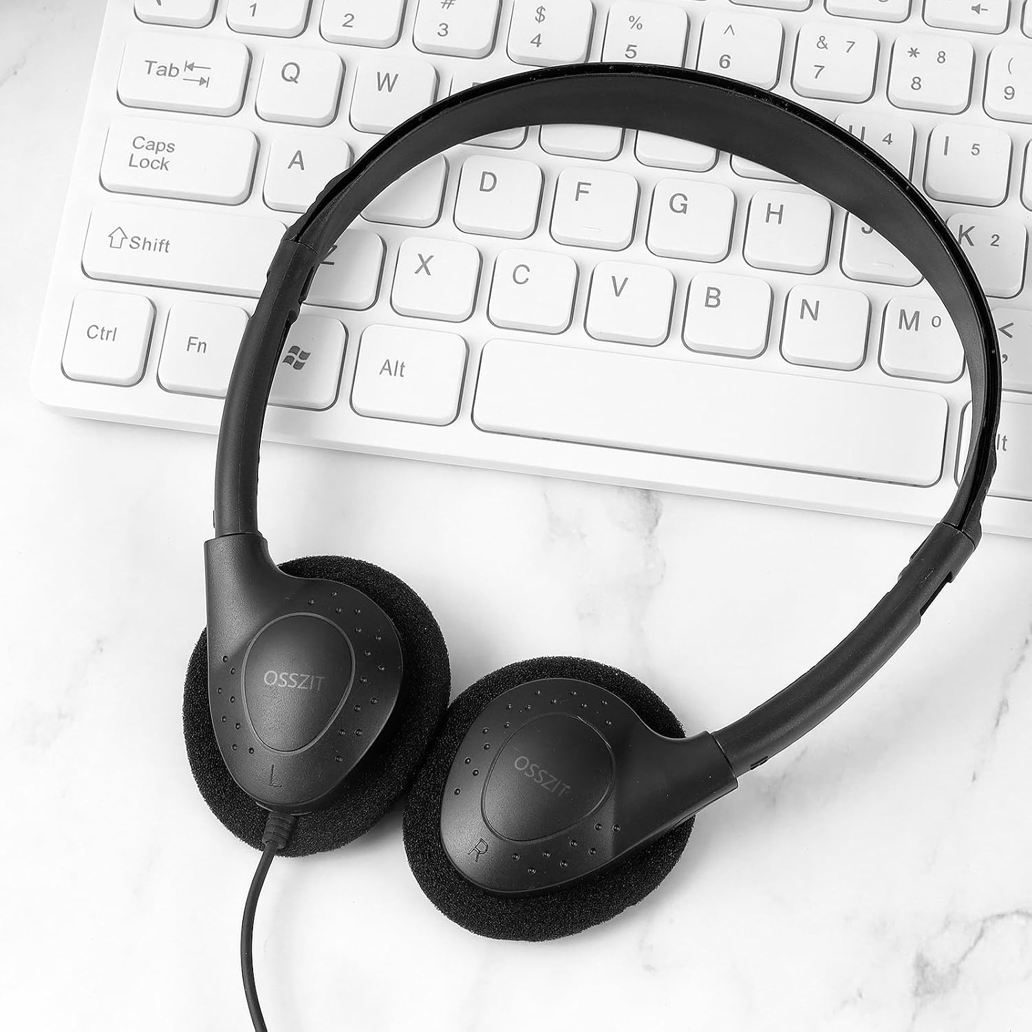 30 Pack Class Set Headphones for Kids Students School Classroom Headphones Bulk Earphones Adjustable with 3.5 mm Jack for Library Children Adults (Black Color) - Image 3