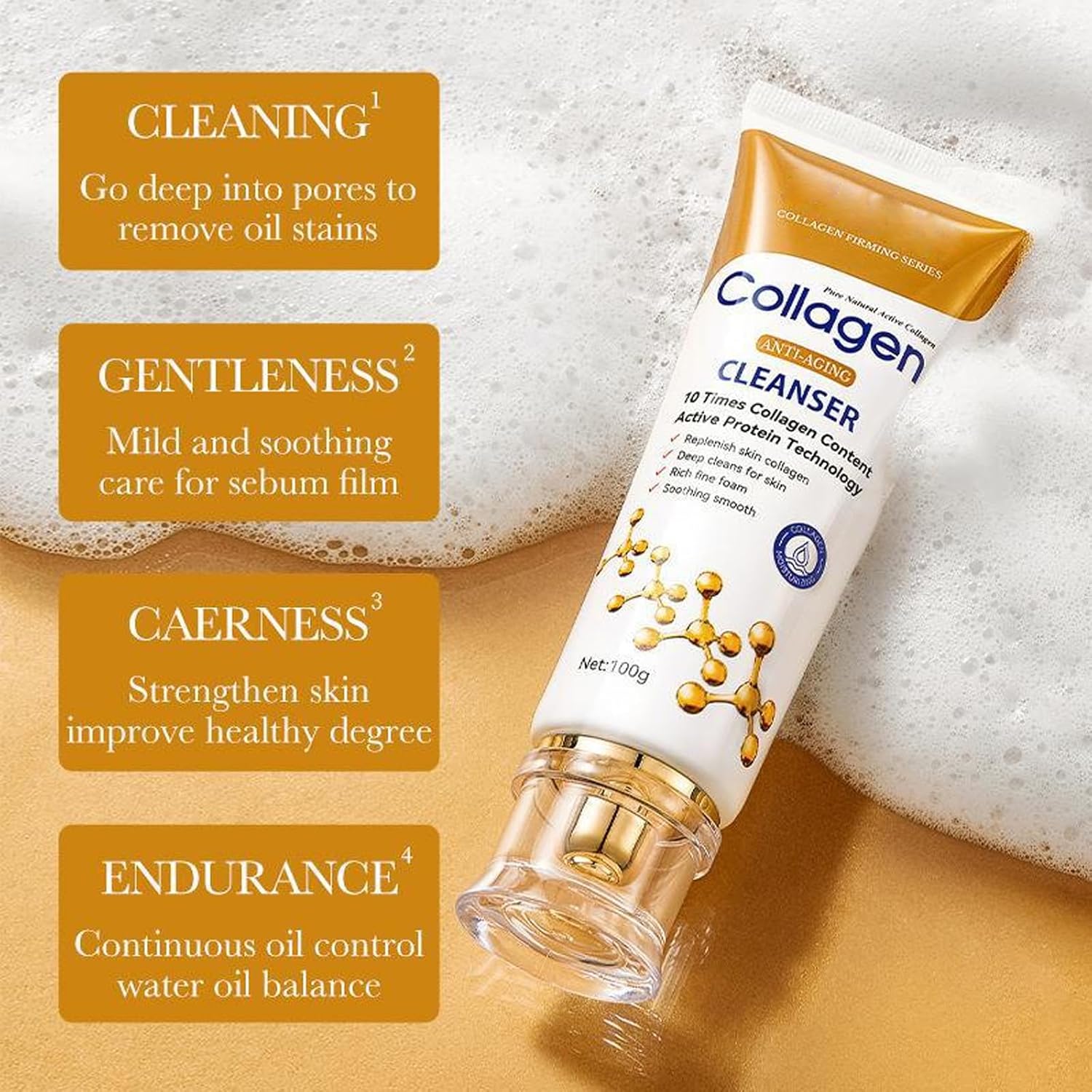 Collagen Skin Care Set, 6Pcs Face Care Sets for Older Women, Firming Skin, Shrink Pores, Smooth Wrinkles, Hydrating Skin Care Set Include Serum Face Cream Eye Cream Toner Cleanser Facial Mask1 - Image 8