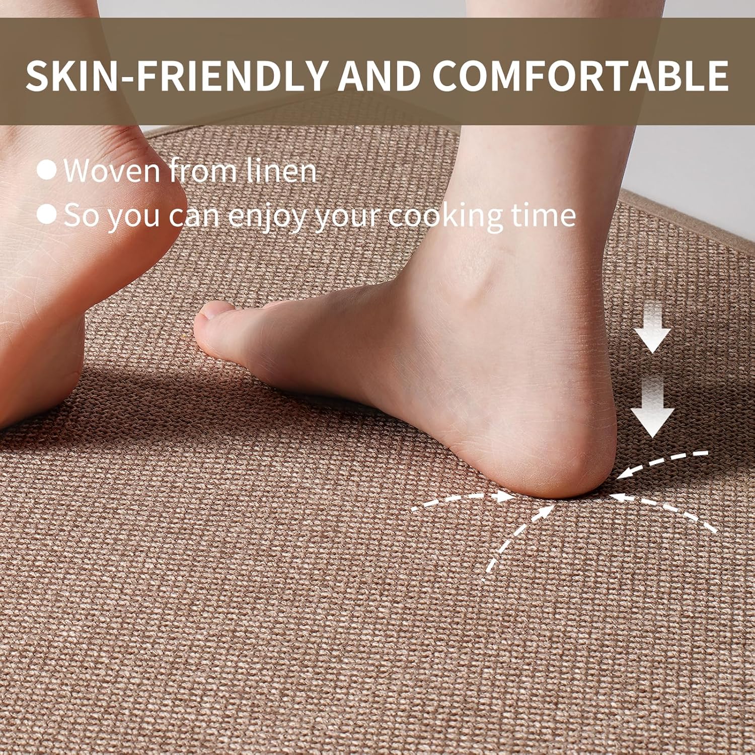 YDKGL Kitchen Rugs and Mats Non Slip Washable, Absorbent Runner Rugs for Kitchen, Front of Sink, Kitchen Mats for Floor,Easy to Clean and Maintain Kitchen Floor mat(Brown, 17"x30") - Image 6
