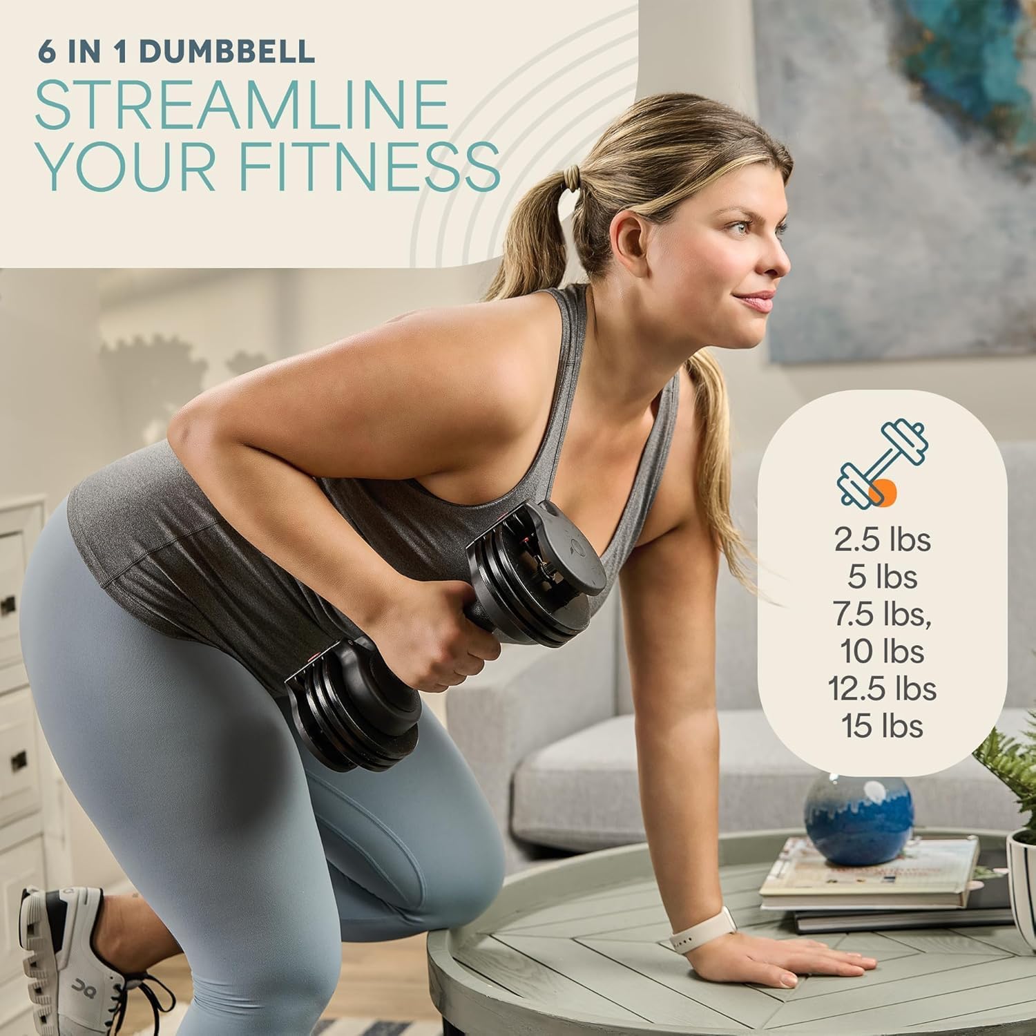 Lifepro Adjustable Dumbbells & Weights for Home Gym, Quick-Adjust | Choose from 2-55 lb adjustable weights in single, pair, or 3-in-1 options for customizable home strength training. - Image 2
