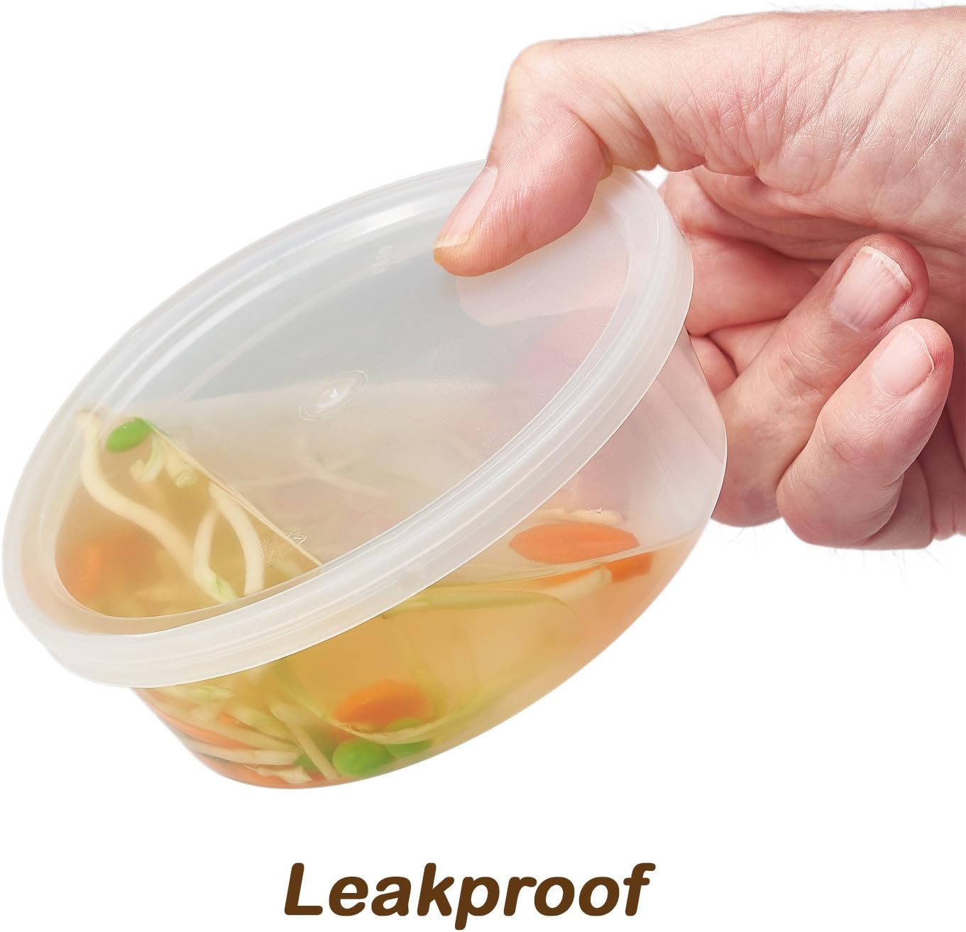 DuraHome - Deli Containers with Lids Leakproof - 40 Pack BPA-Free Plastic Microwavable Clear Food Storage Container Premium Heavy-Duty Quality, Freezer & Dishwasher Safe (8 oz.) - Image 3