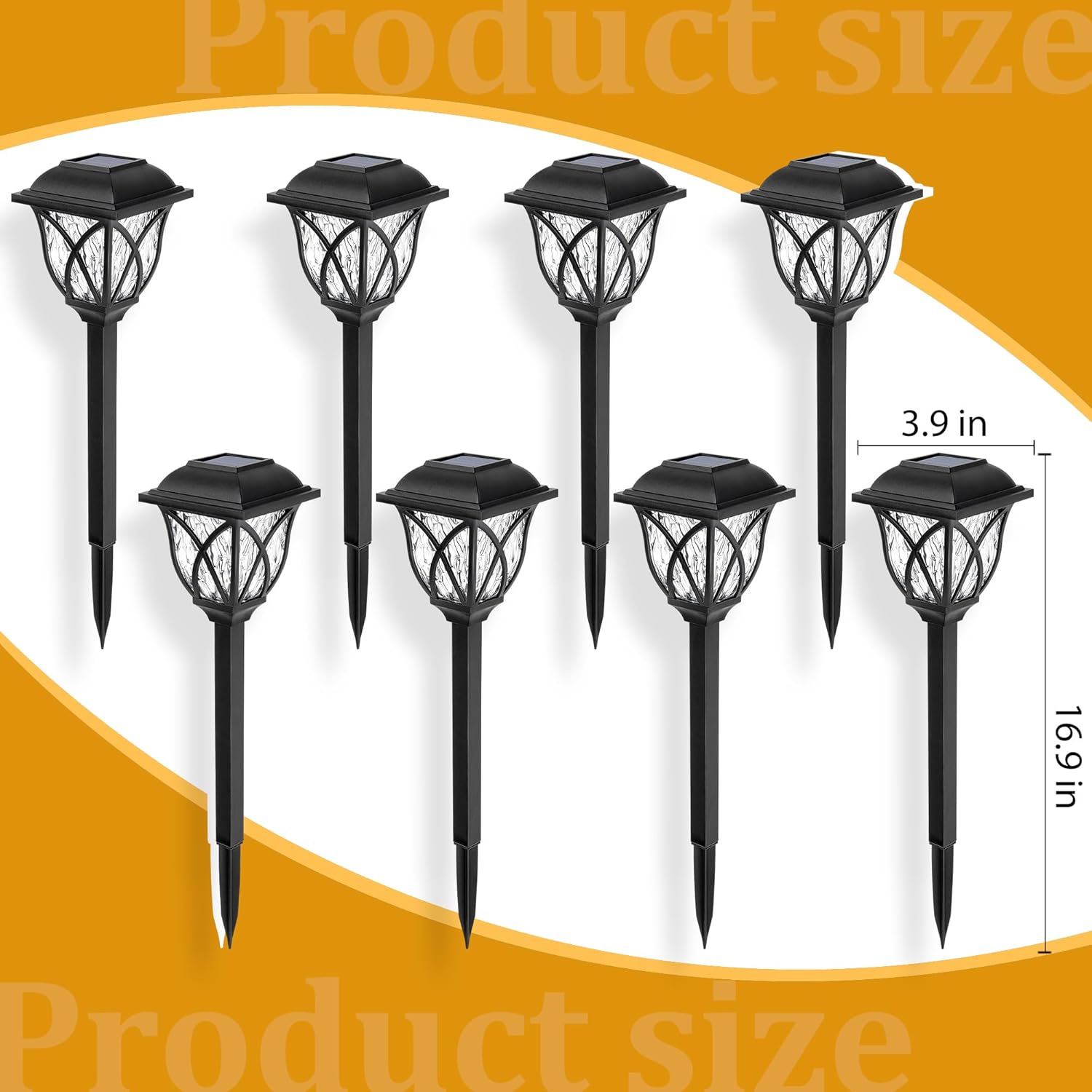 GIGALUMI 6 Pack Solar Lights Outdoor Waterproof, LED Solar Garden Lights | Outdoor Decorations, Garden Decor for Yard, Patio, Landscape, Planter, Walkway (Warm White) - Image 7