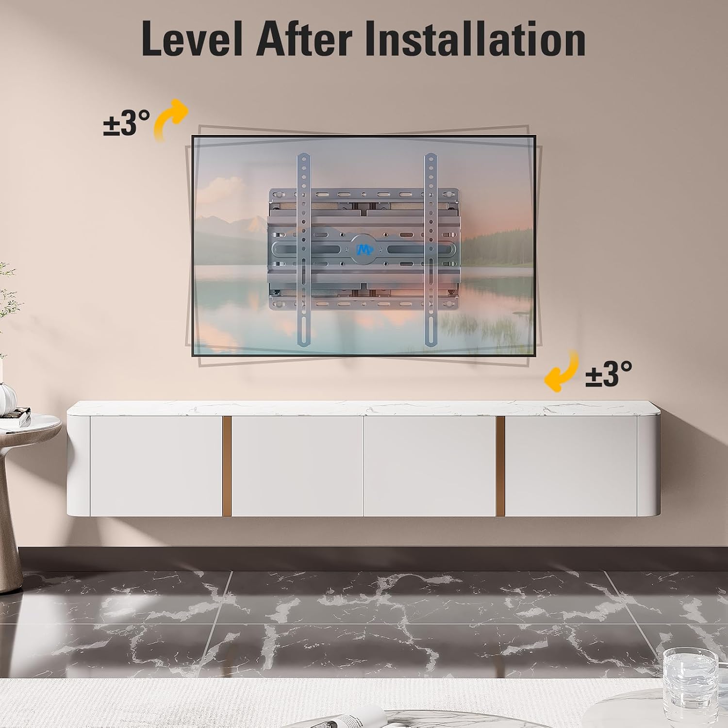 Mounting Dream Full Motion TV Wall Mount for 32-65 Inch TVs up to 132lbs | TV Mount with Swivel and Tilt, TV Bracket with Articulating Dual Arms, Fits 16inch Studs, Max VESA 400X400 mm, MD2581 - Image 5