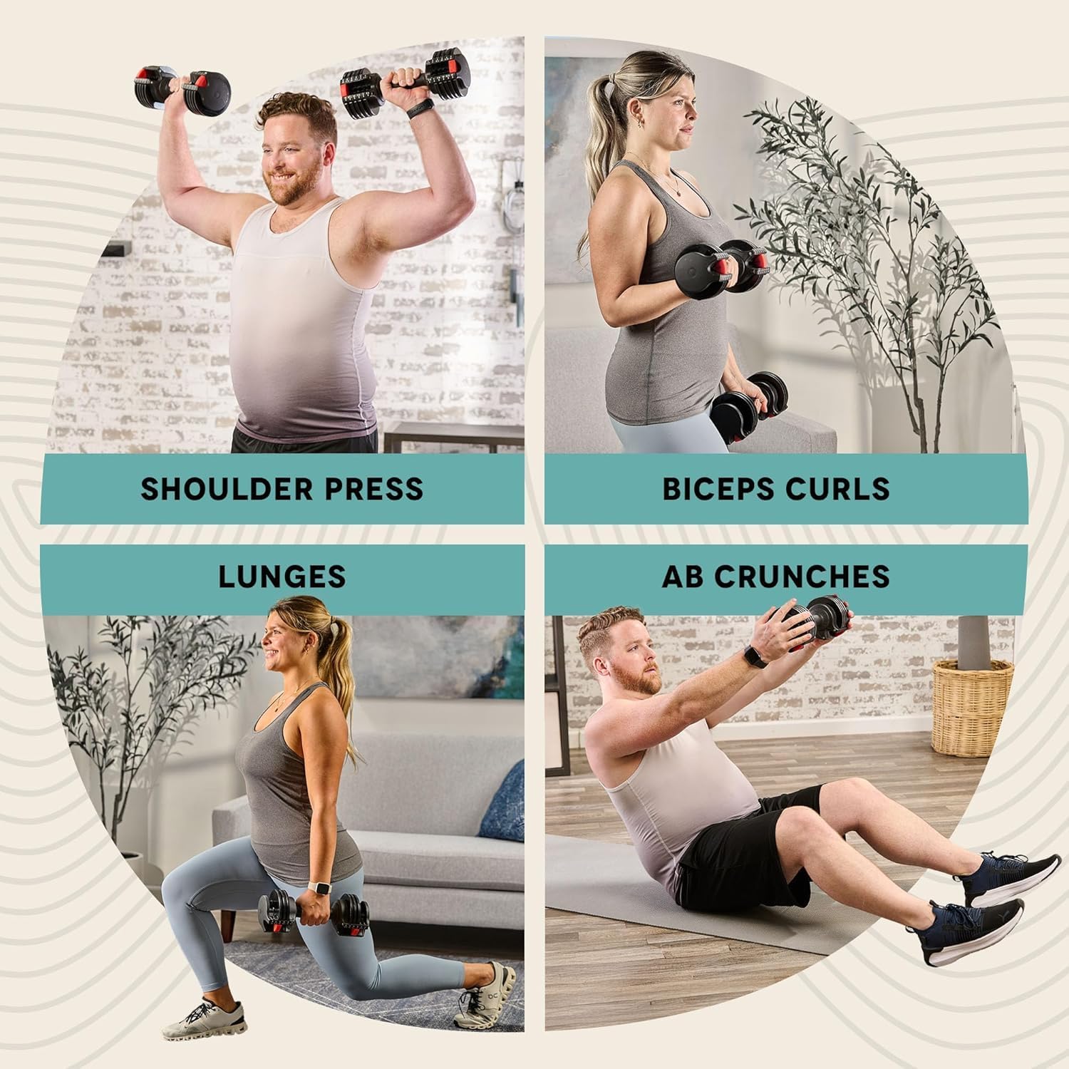 Lifepro Adjustable Dumbbells & Weights for Home Gym, Quick-Adjust | Choose from 2-55 lb adjustable weights in single, pair, or 3-in-1 options for customizable home strength training. - Image 7