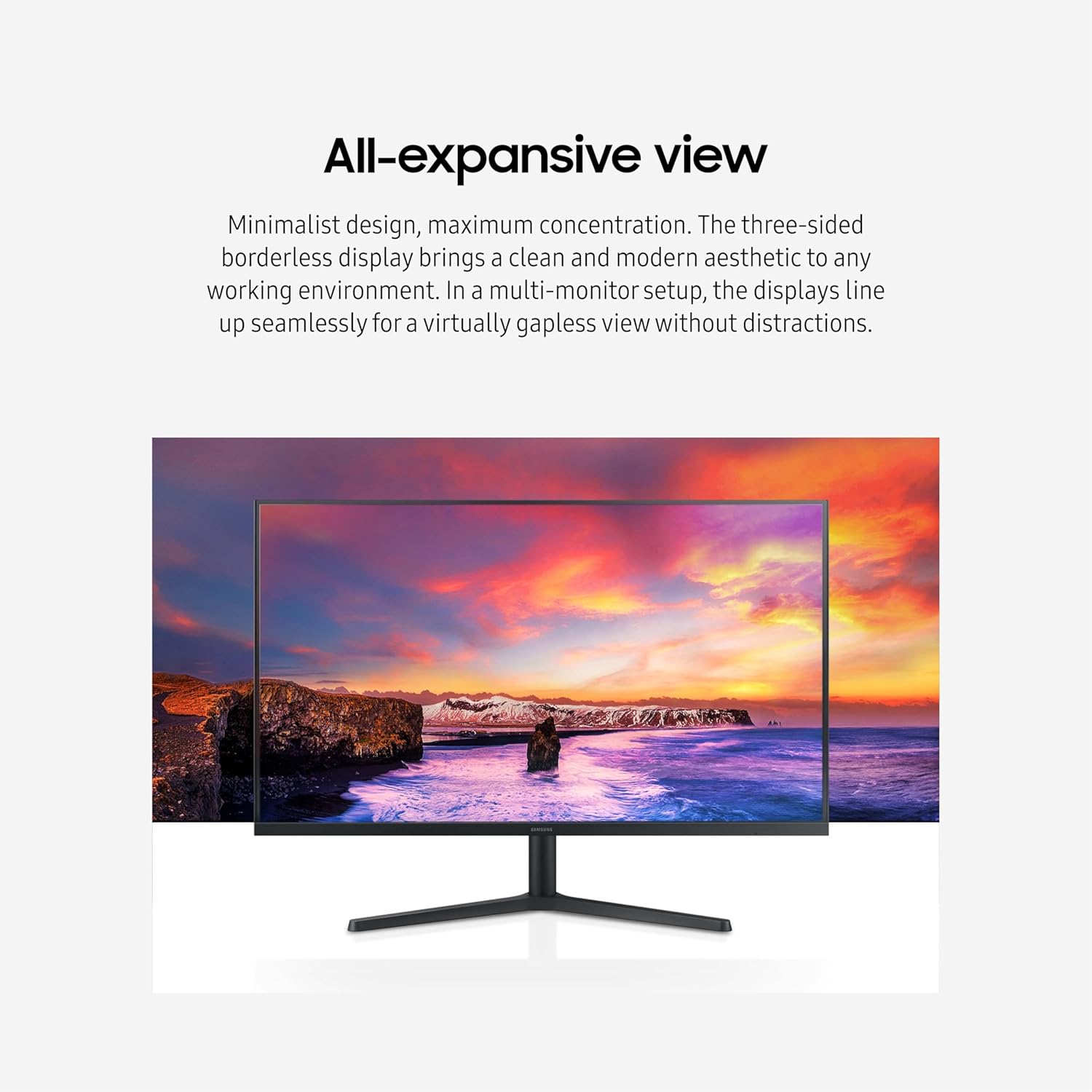 Samsung 32" Flat Computer Monitor | 75Hz Refresh Rate, Borderless Display, AMD FreeSync, Game Mode, Advanced Eye Care, HDMI and DisplayPort, LS32B304NWNXGO, 2024 - Image 4