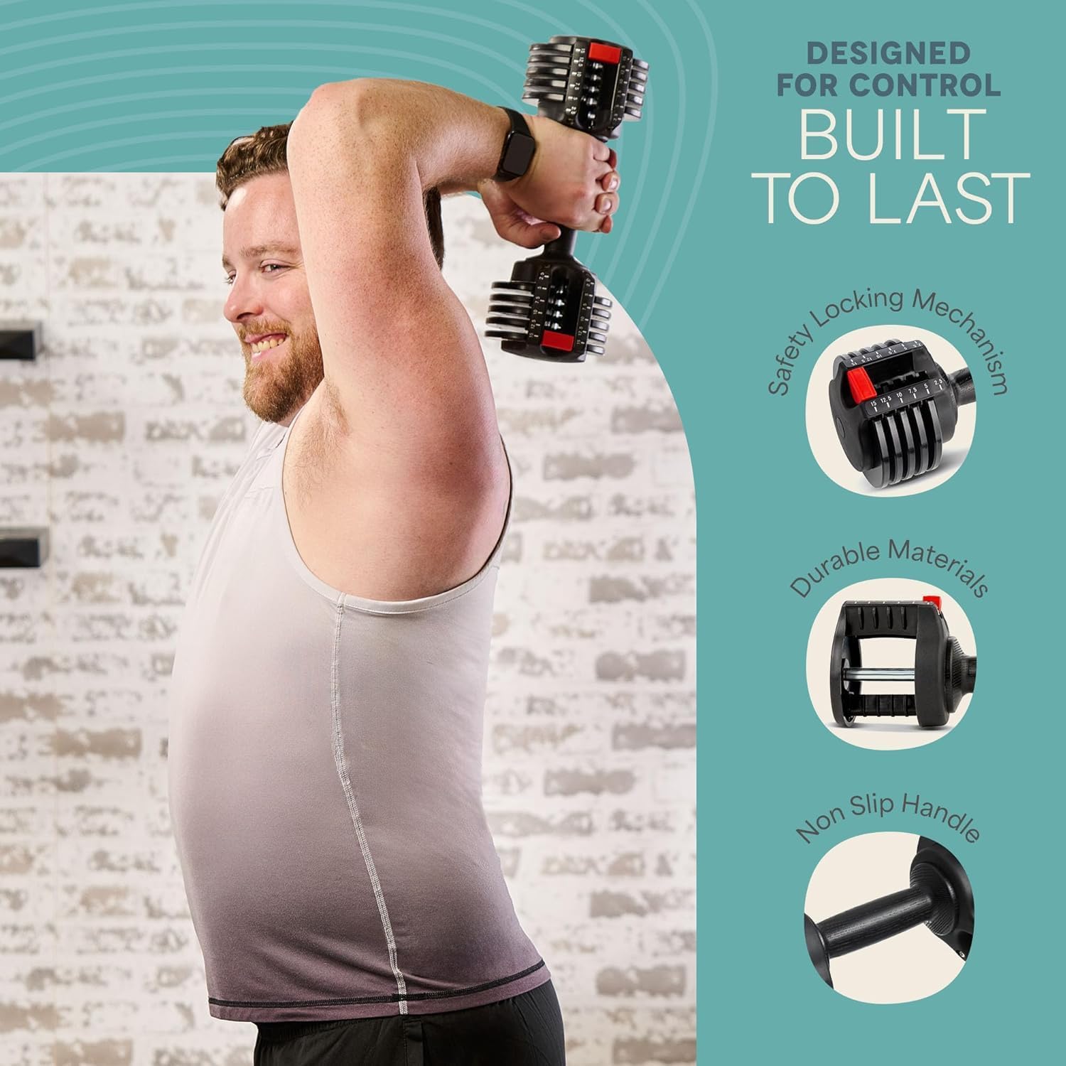Lifepro Adjustable Dumbbells & Weights for Home Gym, Quick-Adjust | Choose from 2-55 lb adjustable weights in single, pair, or 3-in-1 options for customizable home strength training. - Image 6