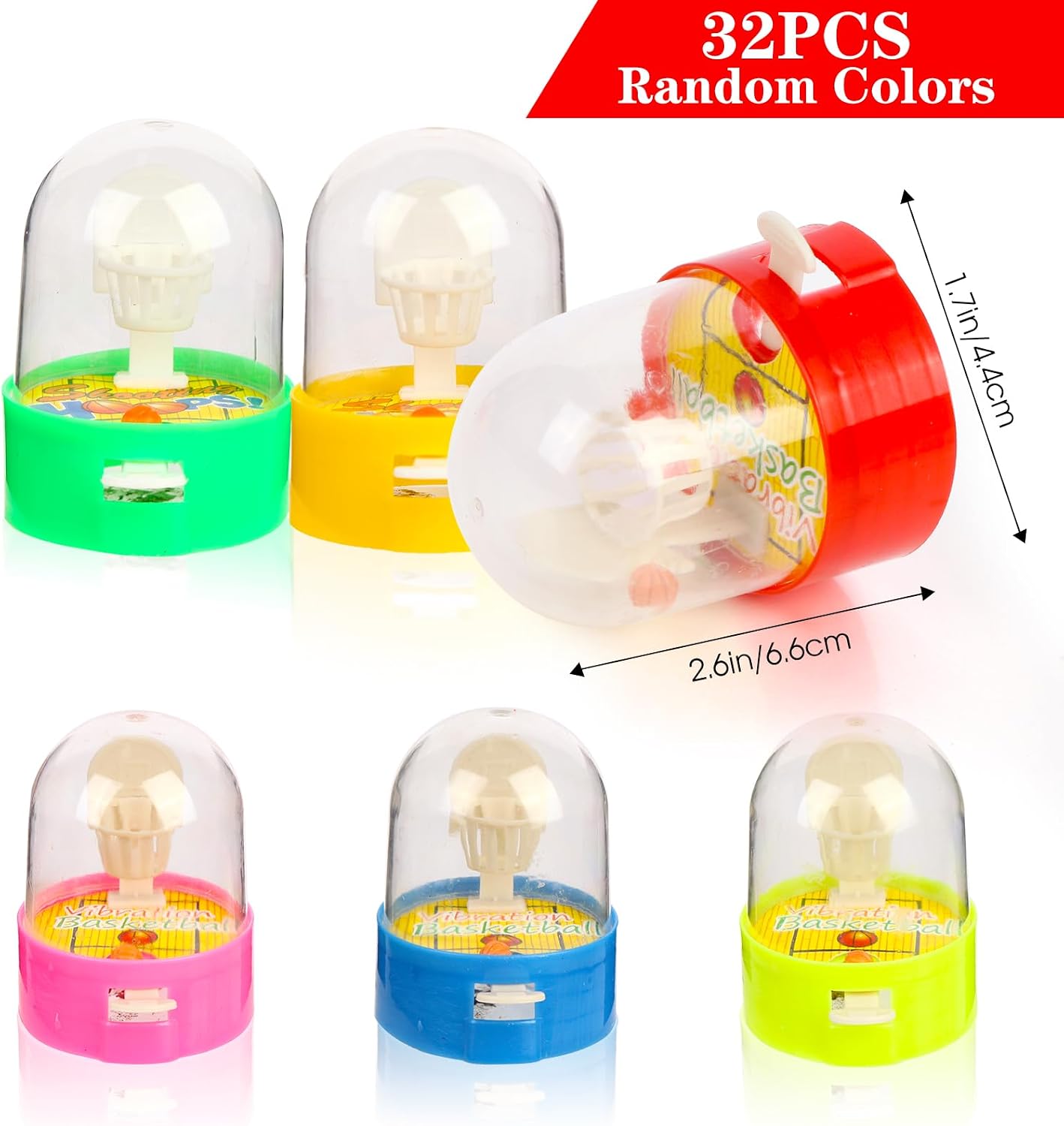 Zasnynua 32 Pack Mini Finger Basketball Toys, Fun Handheld Basketball Shooting Games Desktop Fidget Game, Party Favors Decorations Classroom Rewards Carnival Prizes for Kids - Image 2