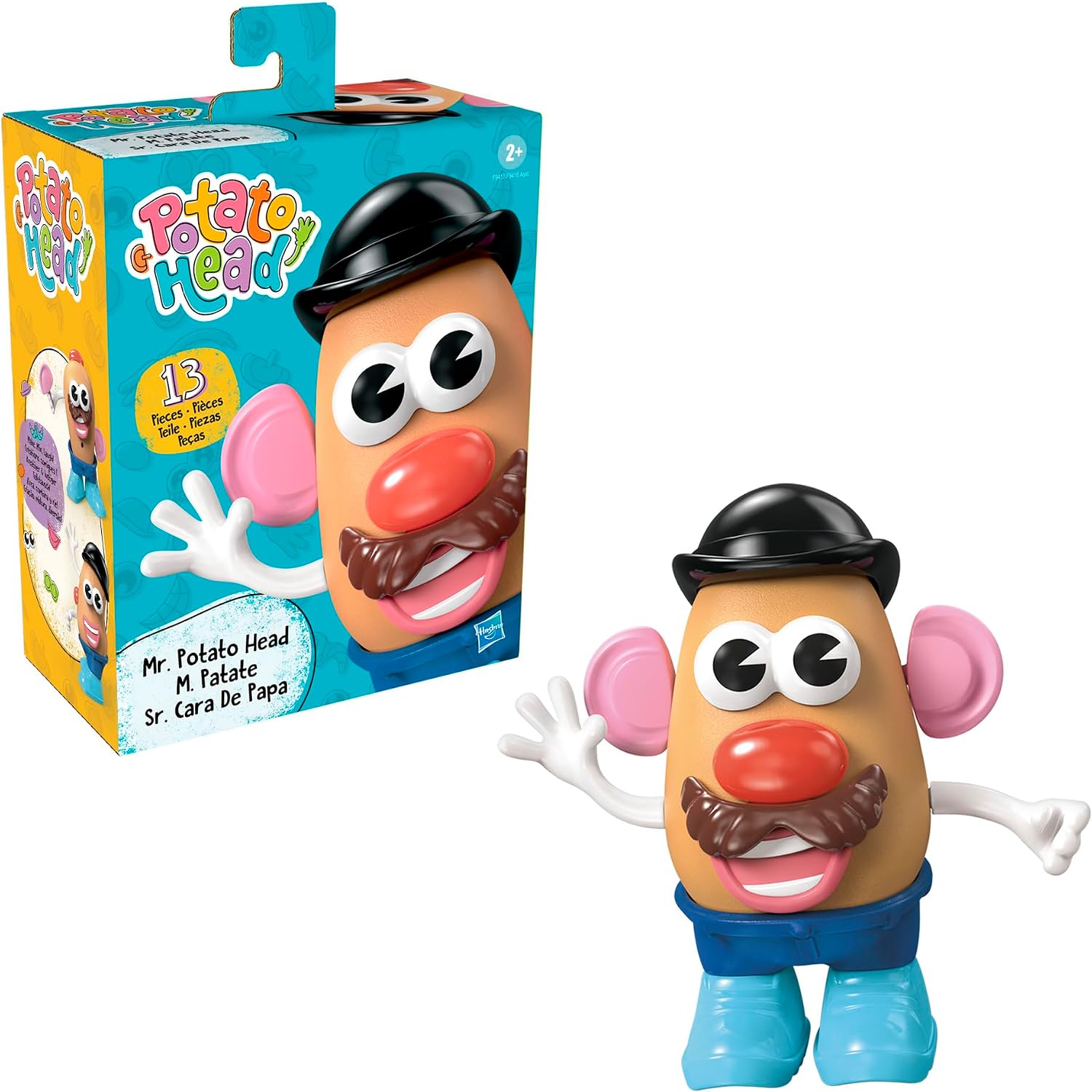Mr. Potato Head Mr. Potato Head Set with 13 Parts and Pieces, Toddler and Preschool Toys for 2 Year Old Boys and Girls and Up - Image 6