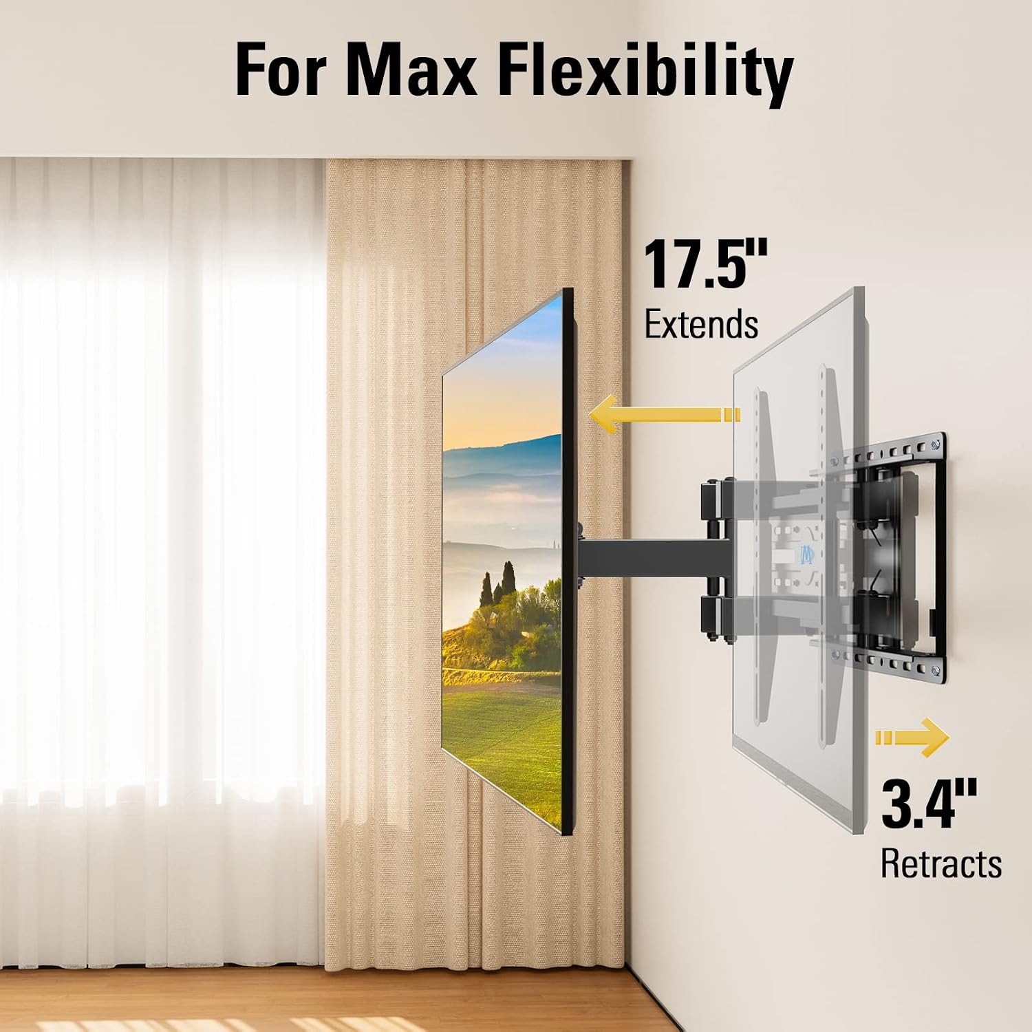 Mounting Dream Full Motion TV Wall Mount for 32-70 Inch TVs up to 99lbs - Image 2