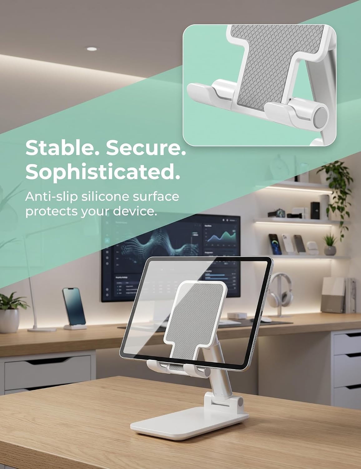 Phone Stand for Desk Cell Phone Holder Stands for iPhones - Image 3