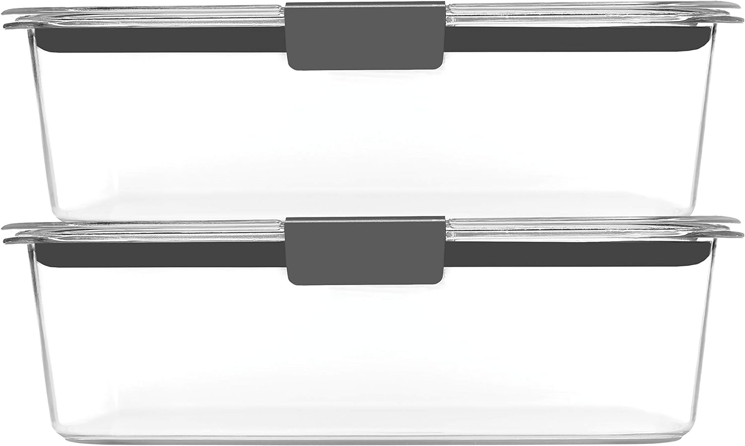 Rubbermaid Brilliance BPA-Free Food Storage Containers with Lids, Airtight Clear Set of 2 (9.6 Cup), Ideal for Lunch, Meal Prep, and Leftovers - Image 2