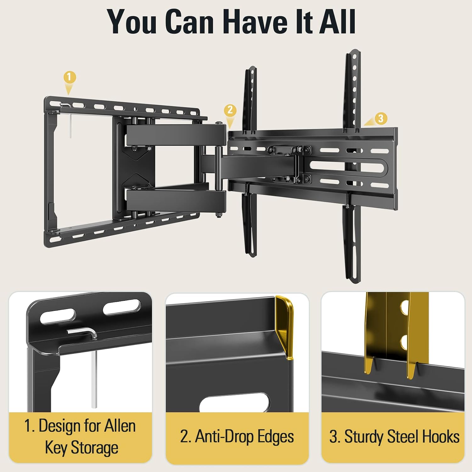 Mounting Dream Full Motion TV Wall Mount for 32-70 Inch TVs up to 99lbs - Image 9