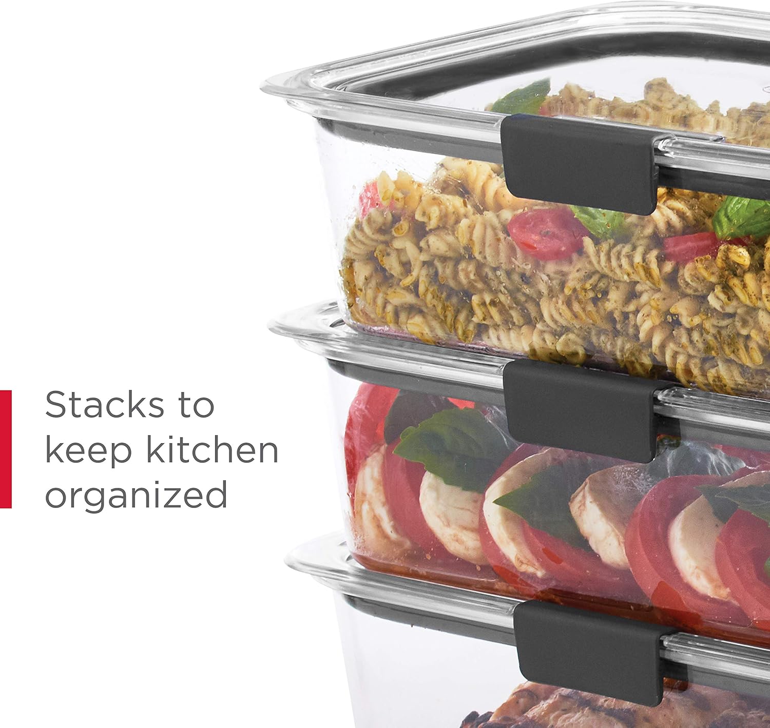 Rubbermaid Brilliance BPA-Free Food Storage Containers with Lids, Airtight Clear Set of 2 (9.6 Cup), Ideal for Lunch, Meal Prep, and Leftovers - Image 6